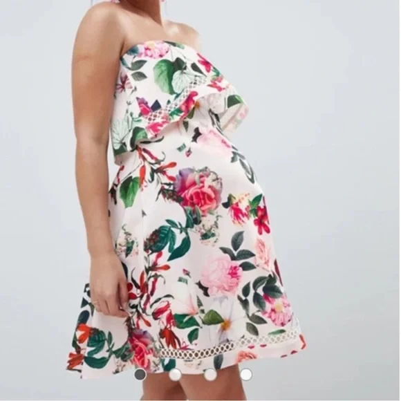strapless open back dress High quality handmade dog dresses strawberry princess – Rocky & Maggie's main image 1